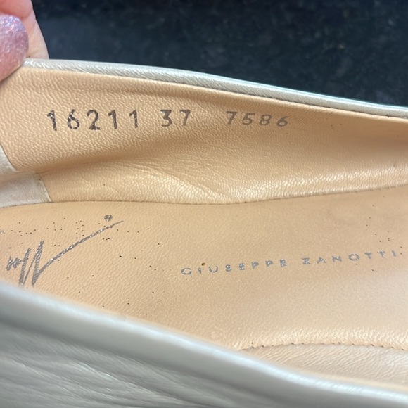 GUISEPPE ZANOTTI DESIGN BEIGE BALLET FLATS 37 - Picture 2 of 4
